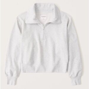 Abercrombie & Fitch Luxe Terry Half Zip Pullover Sweatshirt